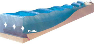 Image de formation d'un tsunami